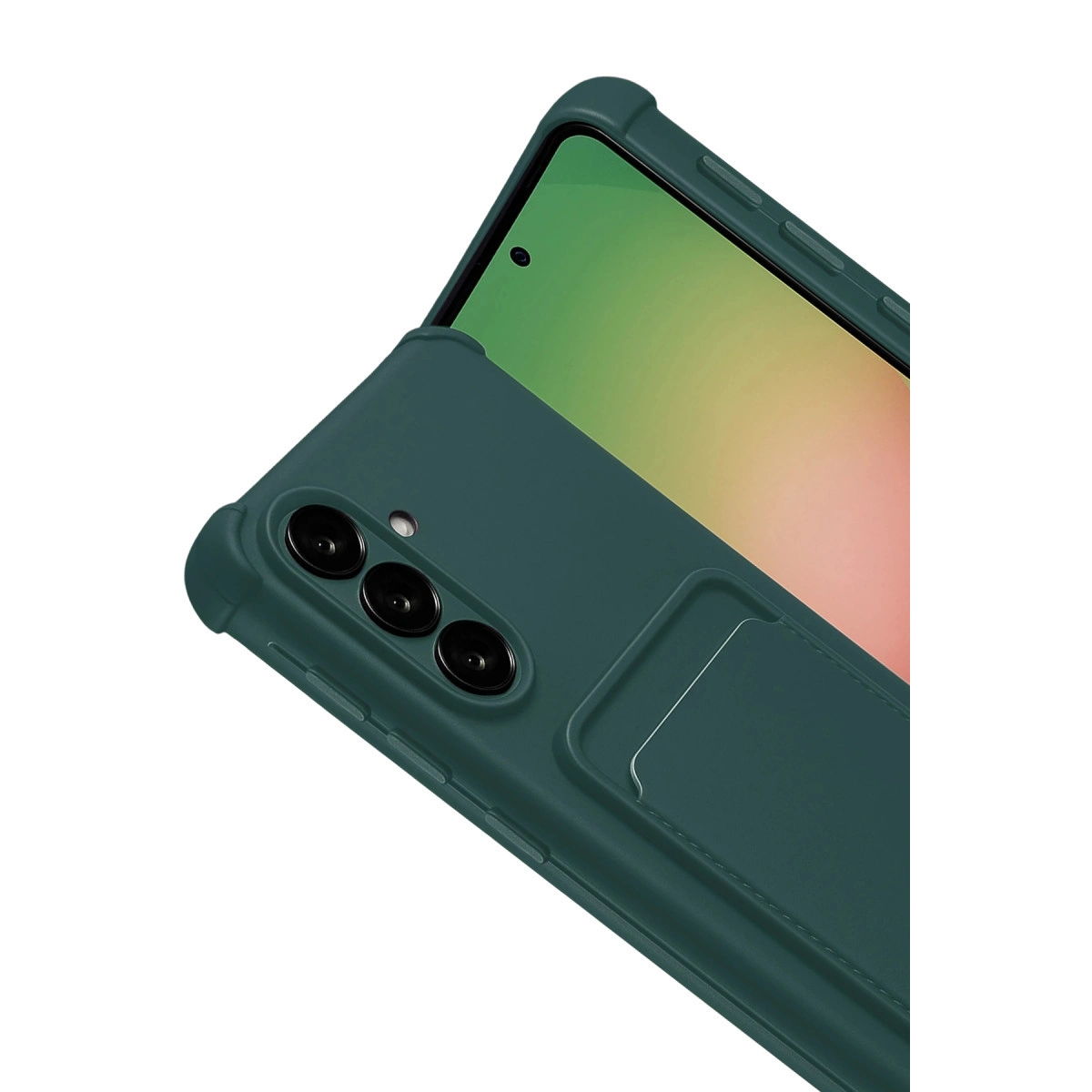 Evimdeyokyok Samsung Galaxy A17 5G Kelvin Kartvizitli Silikon - Koyu Yeşil