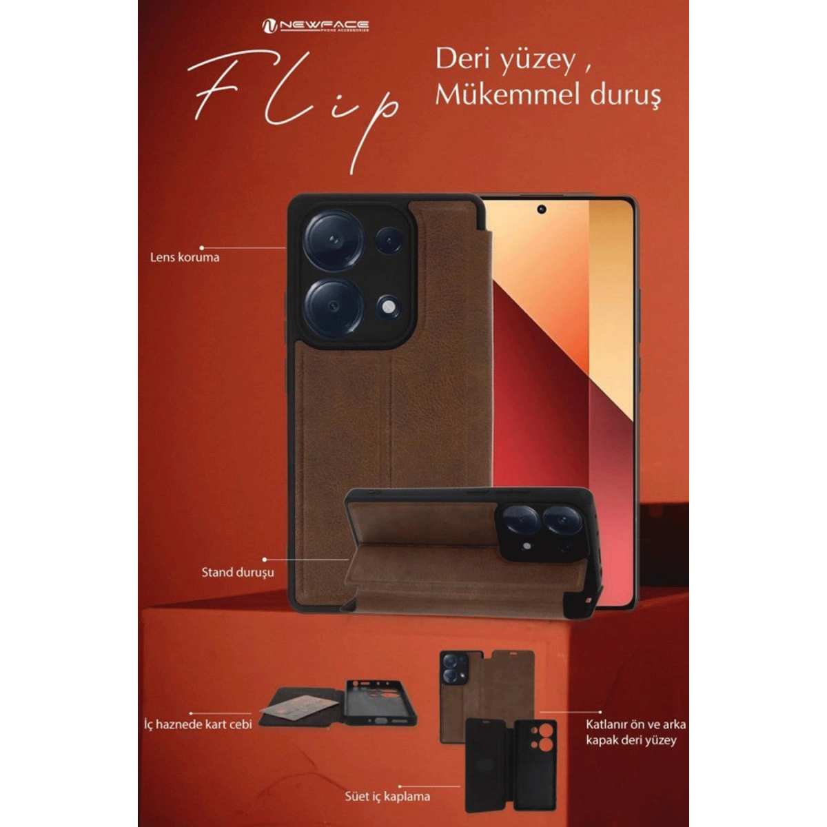 Evimdeyokyok Samsung Galaxy A36 Kılıf Flip Cover - Lacivert
