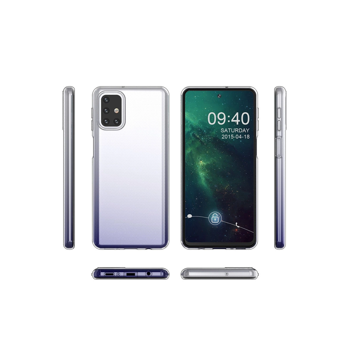 Evimdeyokyok Samsung Galaxy M31S Kılıf Lüx Şeffaf Silikon