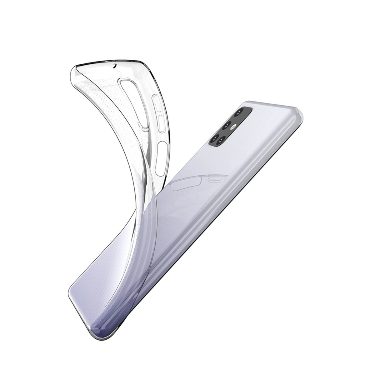 Evimdeyokyok Samsung Galaxy M31S Kılıf Lüx Şeffaf Silikon