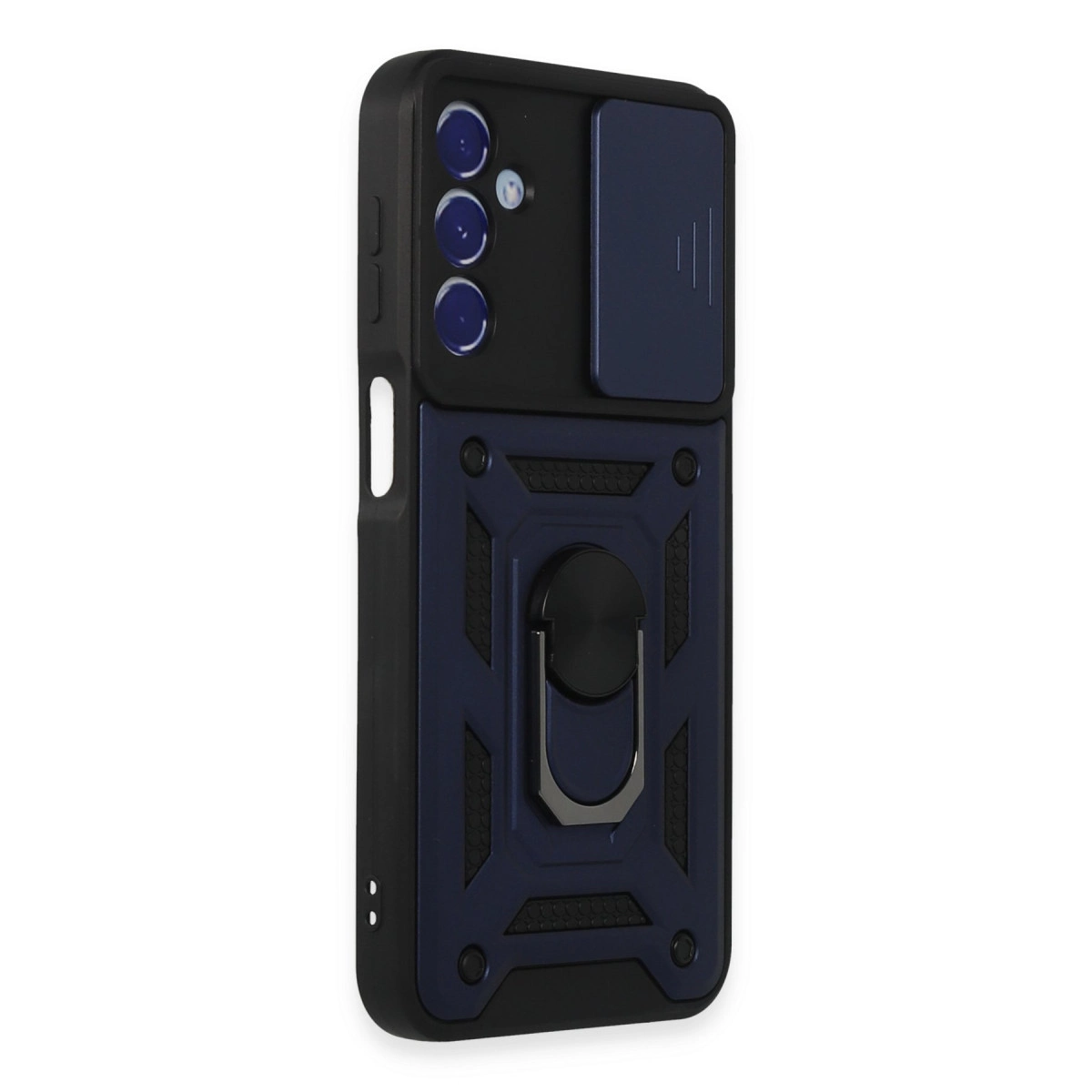 Evimdeyokyok Samsung Galaxy M34 5G Kılıf Pars Lens Yüzüklü Silikon - Lacivert