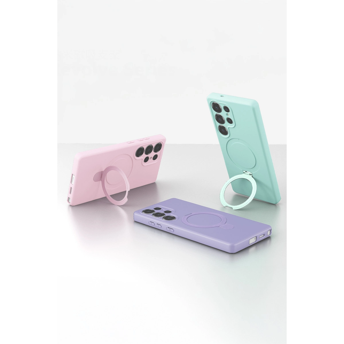 Evimdeyokyok Samsung Galaxy S23 Ultra Regal Magsafe Standlı Kapak - Lila