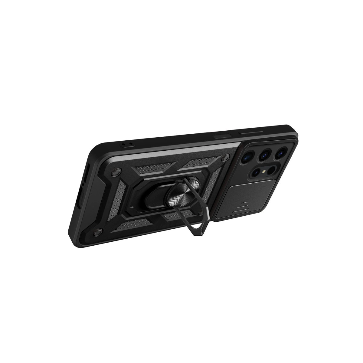 Evimdeyokyok Samsung Galaxy S24 Ultra Kılıf Pars Lens Yüzüklü Silikon - Lacivert