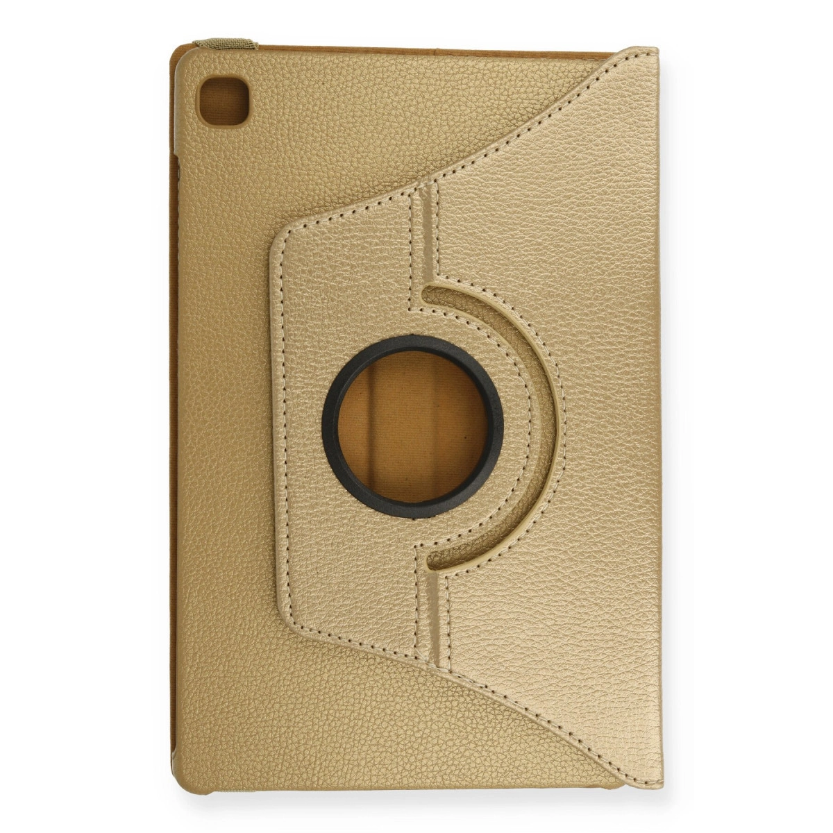 Evimdeyokyok Samsung Galaxy T500 Tab A7 10.4 Kılıf 360 Tablet Deri Kılıf - Gold