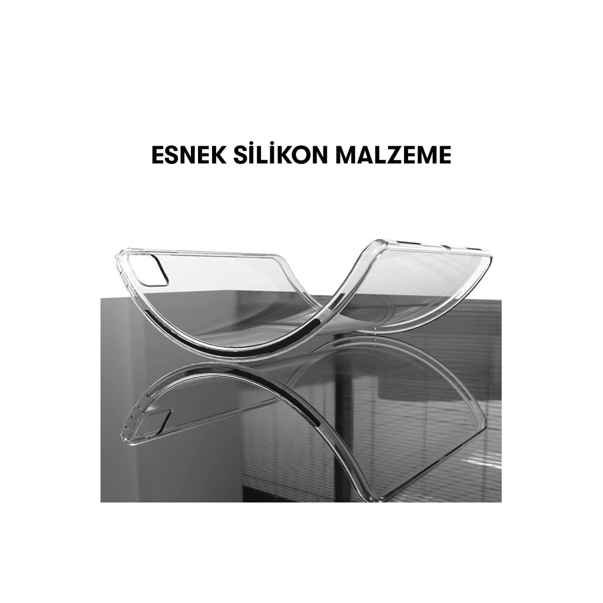 Evimdeyokyok Samsung Galaxy T737 Tab S7 Fe 12.4 Kılıf Anti Shock Tablet Silikon - Şeffaf