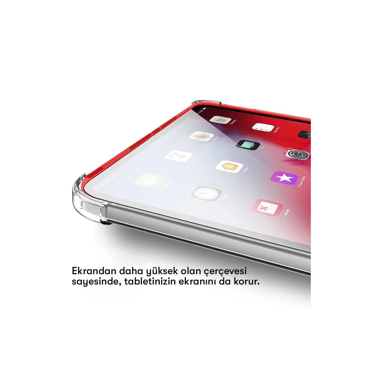 Evimdeyokyok Samsung Galaxy T737 Tab S7 Fe 12.4 Kılıf Anti Shock Tablet Silikon - Şeffaf