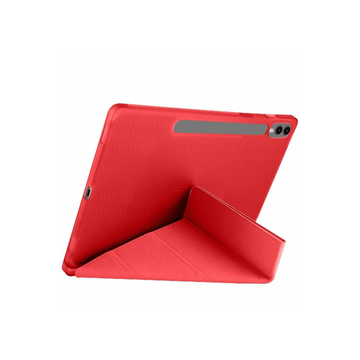 Evimdeyokyok Samsung Galaxy X510 Tab S9 Fe 11 Kılıf Kalemlikli Mars Tablet Kılıfı - Kırmızı