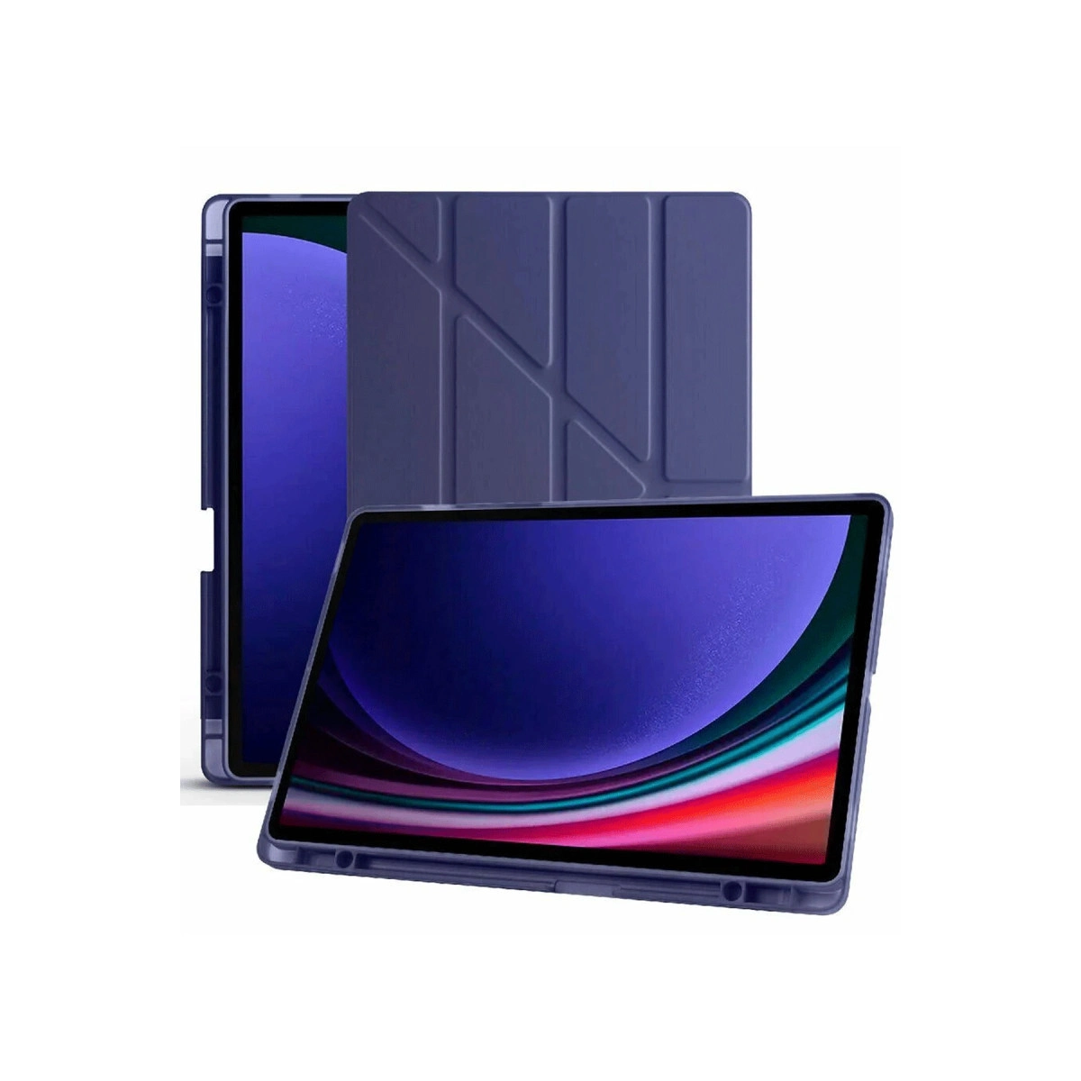 Evimdeyokyok Samsung Galaxy X610 Tab S9 Fe Plus 12.4 Kılıf Kalemlikli Mars Tablet Kılıfı - Lacivert