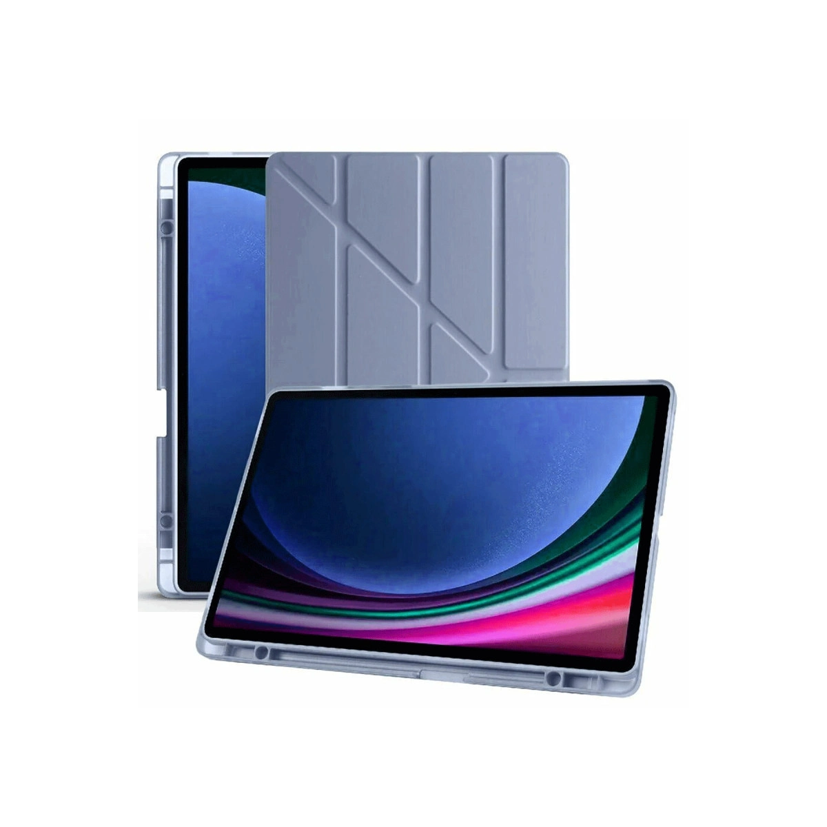Evimdeyokyok Samsung Galaxy X610 Tab S9 Fe Plus 12.4 Kılıf Kalemlikli Mars Tablet Kılıfı - Lavender