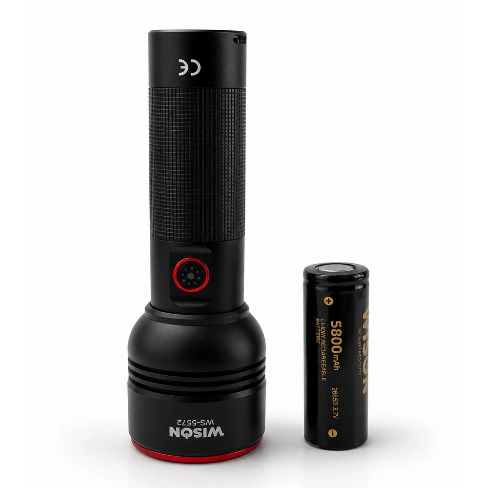 Evimdeyokyok Wison Ws-5572 20Watt 2000 Lümen Uzun Menzilli Usb Type-C Şarjlı El Feneri