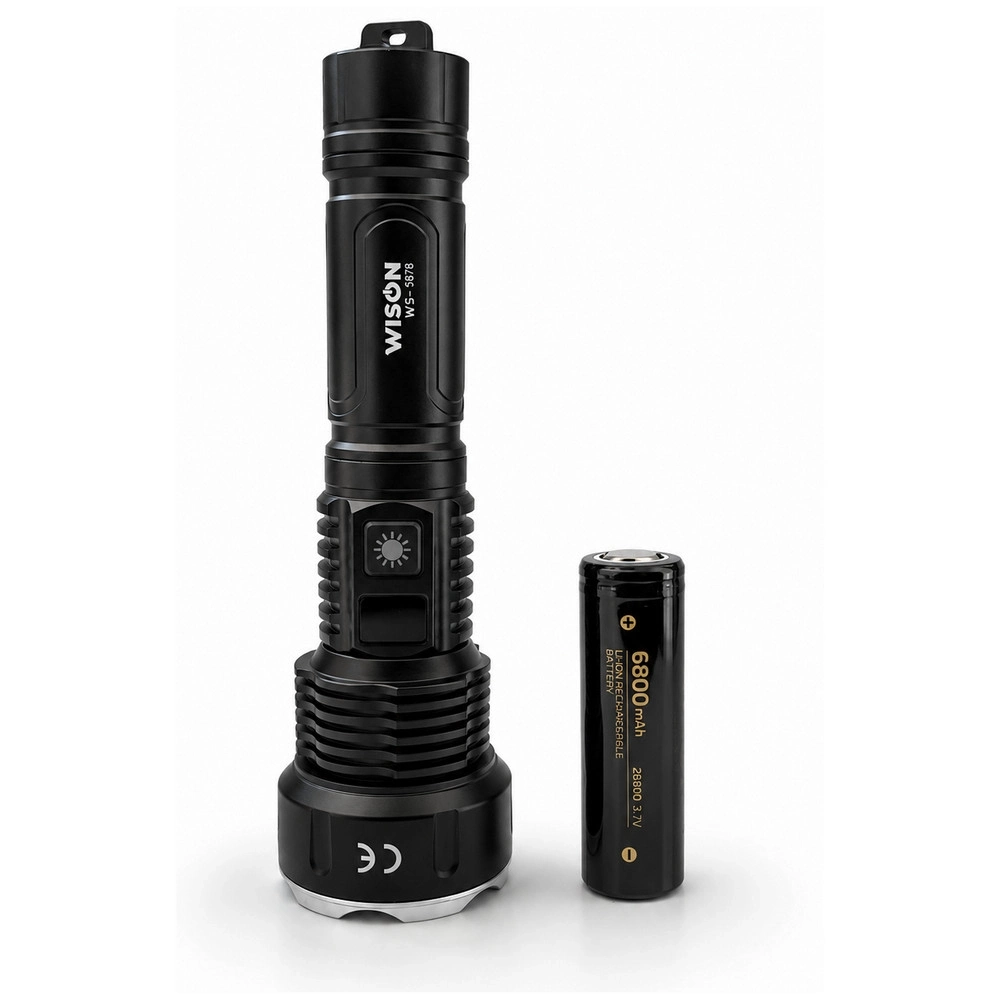 Evimdeyokyok Wison Ws-7878 30Watt 3000 Lümen Uzun Menzilli Usb Type-C Şarjlı El Feneri