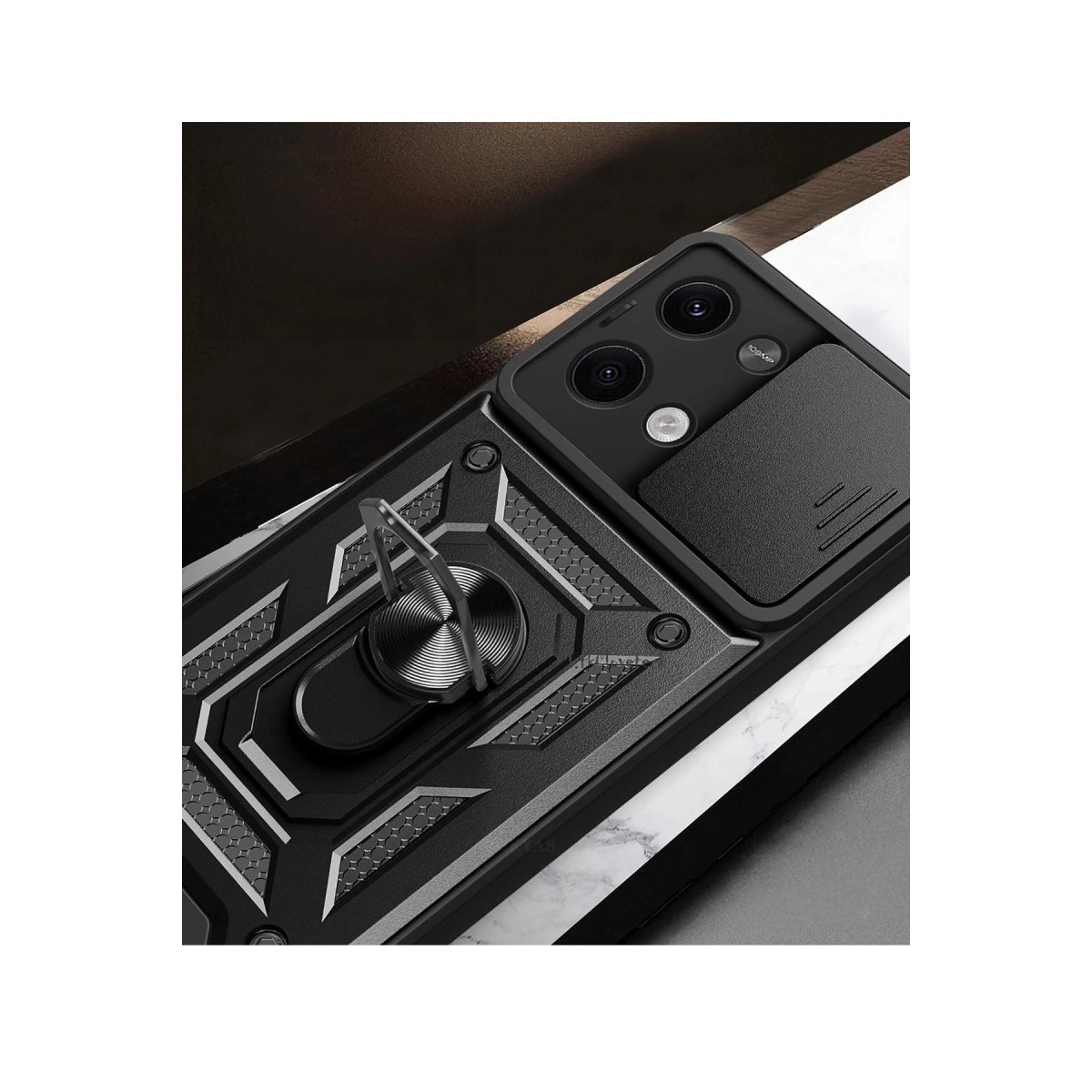 Evimdeyokyok Xiaomi Poco X6 Kılıf Pars Lens Yüzüklü Silikon - Gümüş