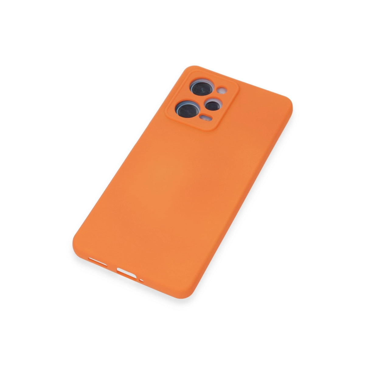 Evimdeyokyok Xiaomi Redmi Note 12 Pro 5G Kılıf Nano İçi Kadife Silikon - Turuncu