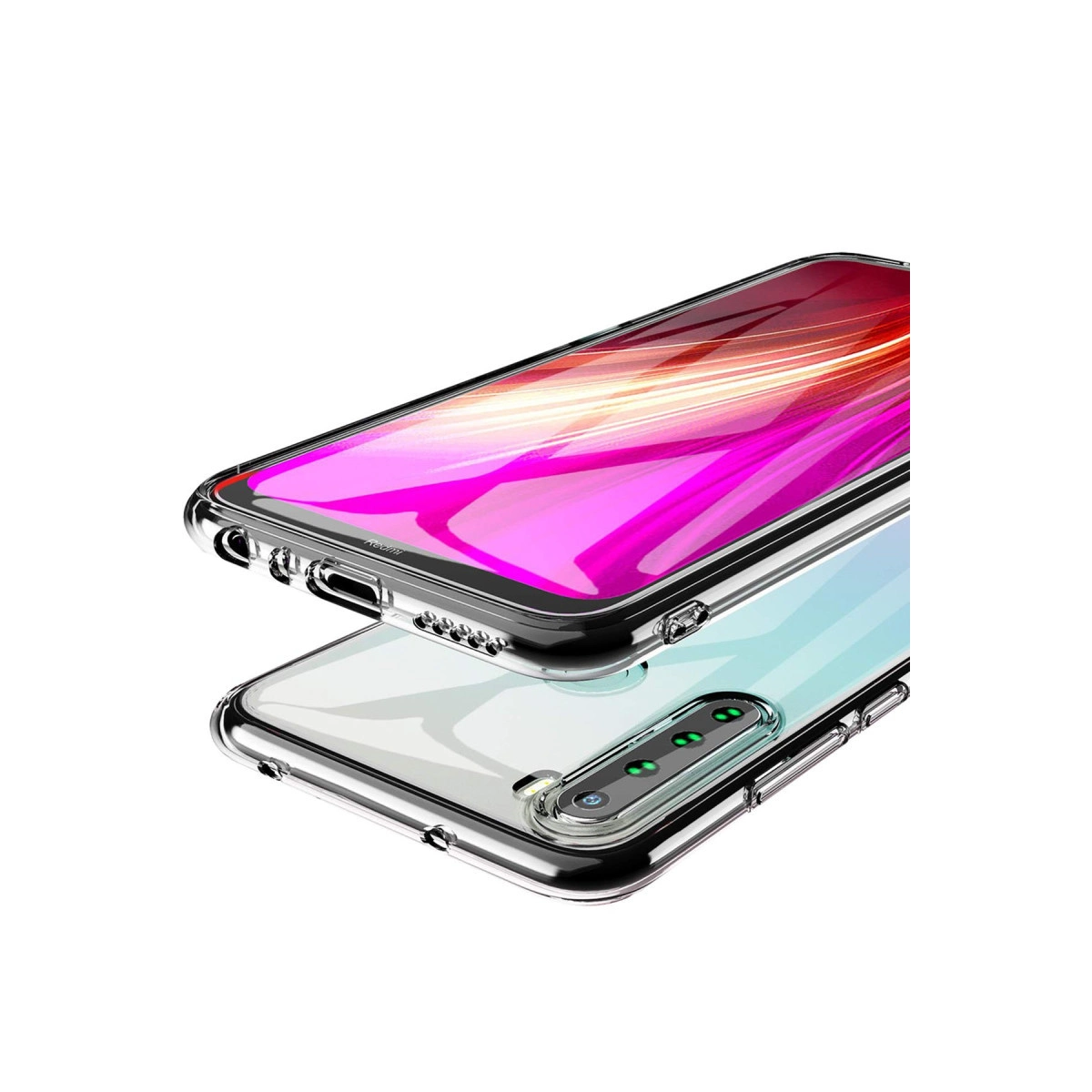 Evimdeyokyok Xiaomi Redmi Note 8 Kılıf Lüx Şeffaf Silikon