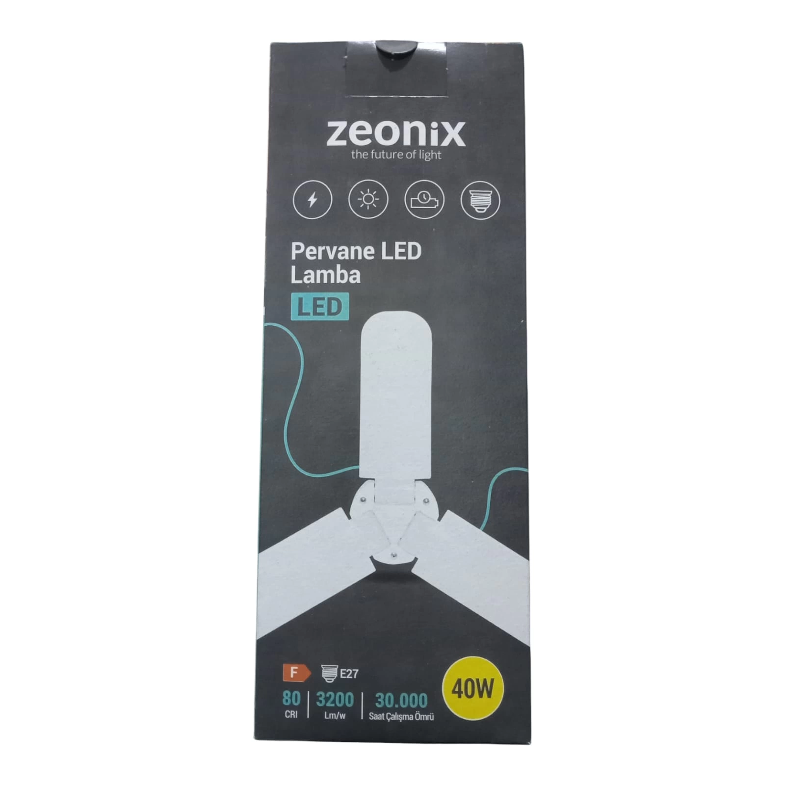 Evimdeyokyok Zeonix 40W 3 Kanatlı Pervane Ampul