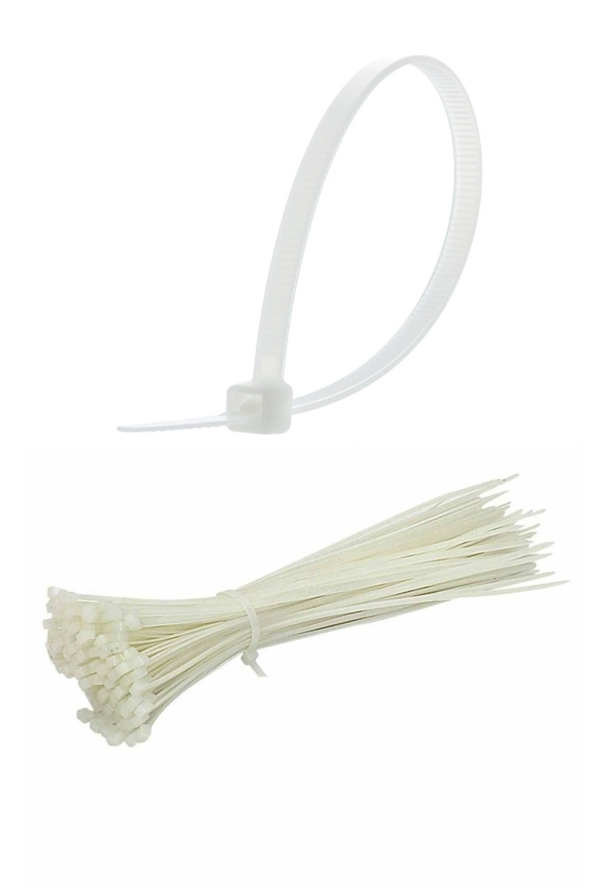 100 Adet Plastik Cırt Kelepçe Kablo Bağı Kablo Düzenleyici-4.8 X 380 Mm
