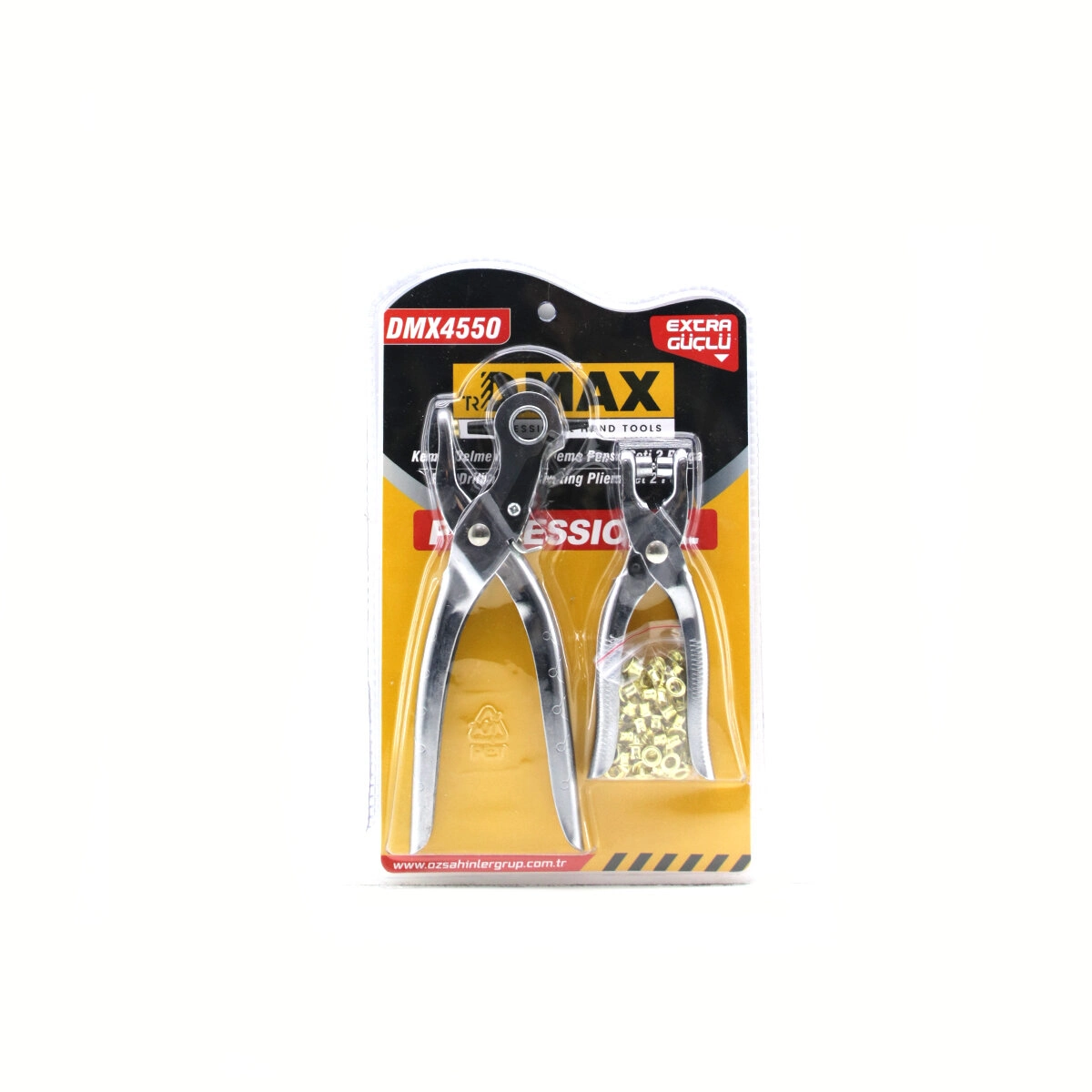 2Li Set 6 Dişli Metal Kemer Delme Pensesi Perçin Pensesi Gold Perçin