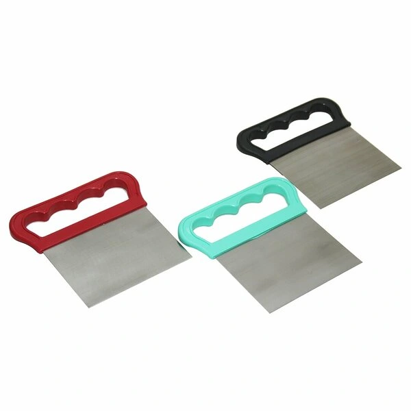 2Li Set Hamur Şekillendirici Eğik Pasta Spatulası Ve Metal Hamur Kesici Kazıyıcı Spatula