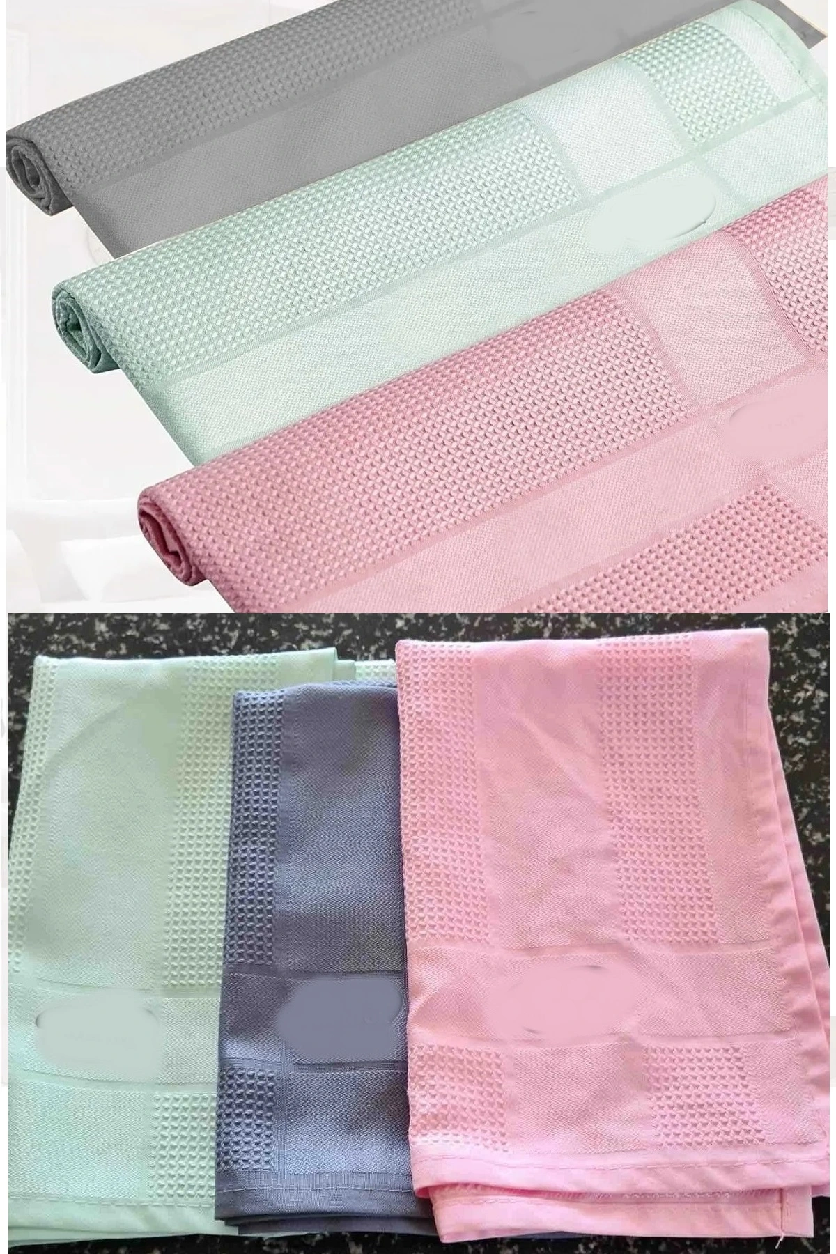 3 Adet Gerçek Mikrofiber Temizlik Bezi (40X60 Cm) - İz Bırakmaz Cam Ev Araba Temizlik Bezi