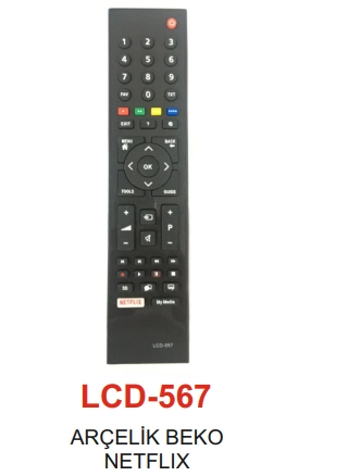 Arçelik - Beko 3D Smart Netflix Tv Kumandası - Lcd 567