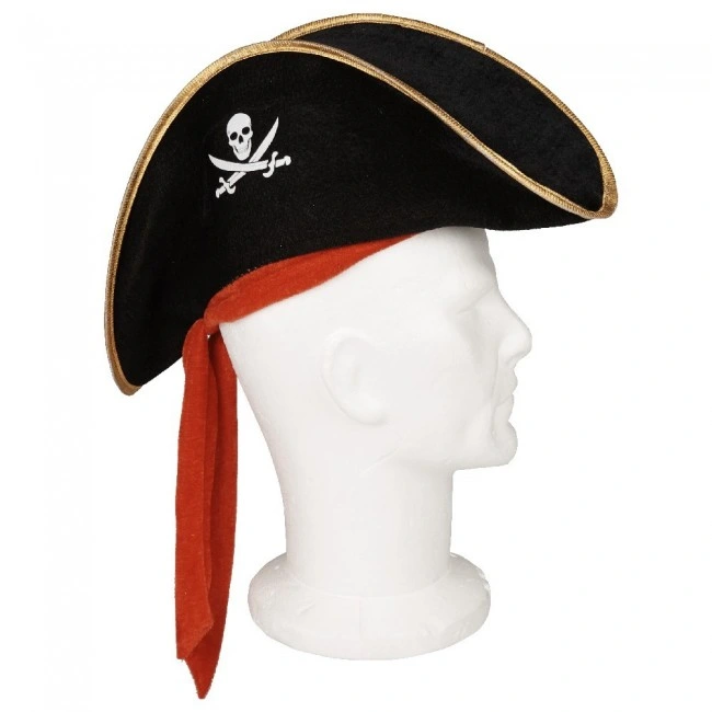Çocuk Boy Kadife Jack Sparrow Denizci Kaptan Jack Korsan Şapkası 45X16 Cm