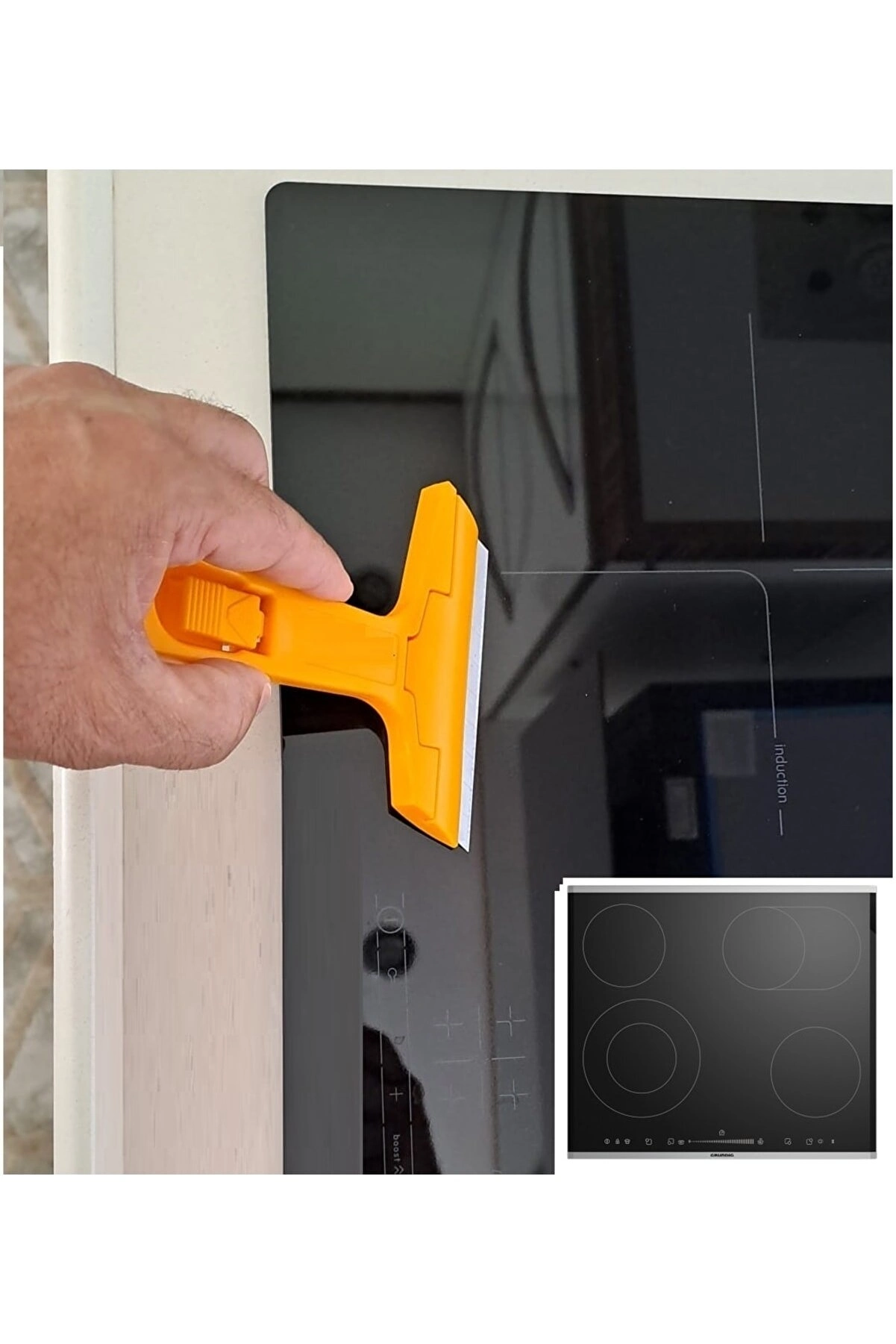 Eltos Çok Fonksiyonlu Profesyonel Cam Kazıma Bıçağı 2 Adet Yedek Bıçak Hediyeli