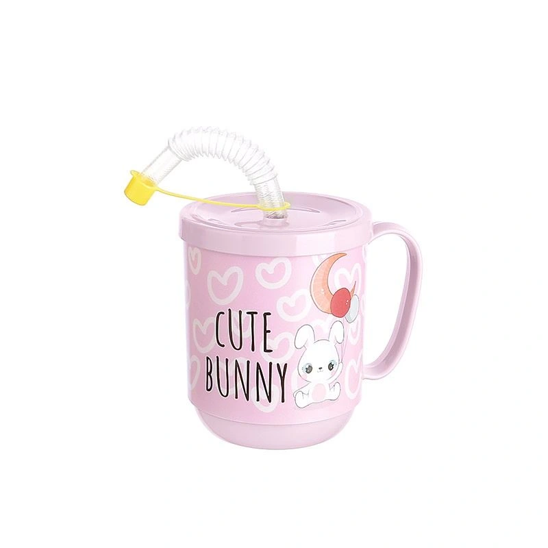 Funny Pipetli Çocuk Içecek Bardağı Desenli Bardak 350Ml