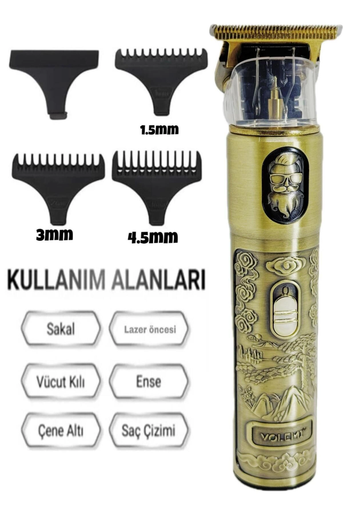 Ip-1949 Şarj Göstergeli Sakal Lazer Öncesi Vücut Ense Çizim Kişisel Bakım Aletleri Sıfıra ...
