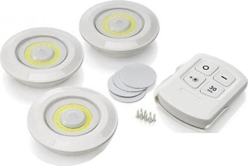 Kablosuz Uzaktan Kumandalı 3Lü Led Lamba Seti