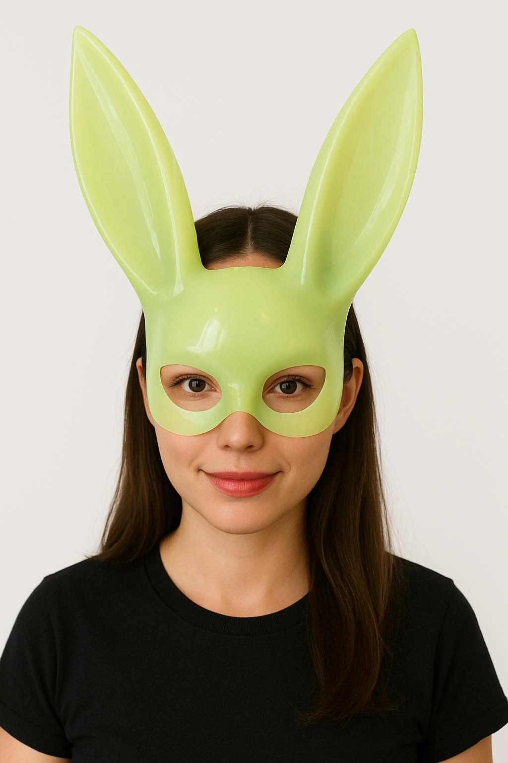Karanlıkta Parlayan Fosforlu Tavşan Maskesi – Glow Bunny Masquerade Maske (32X22 Cm)