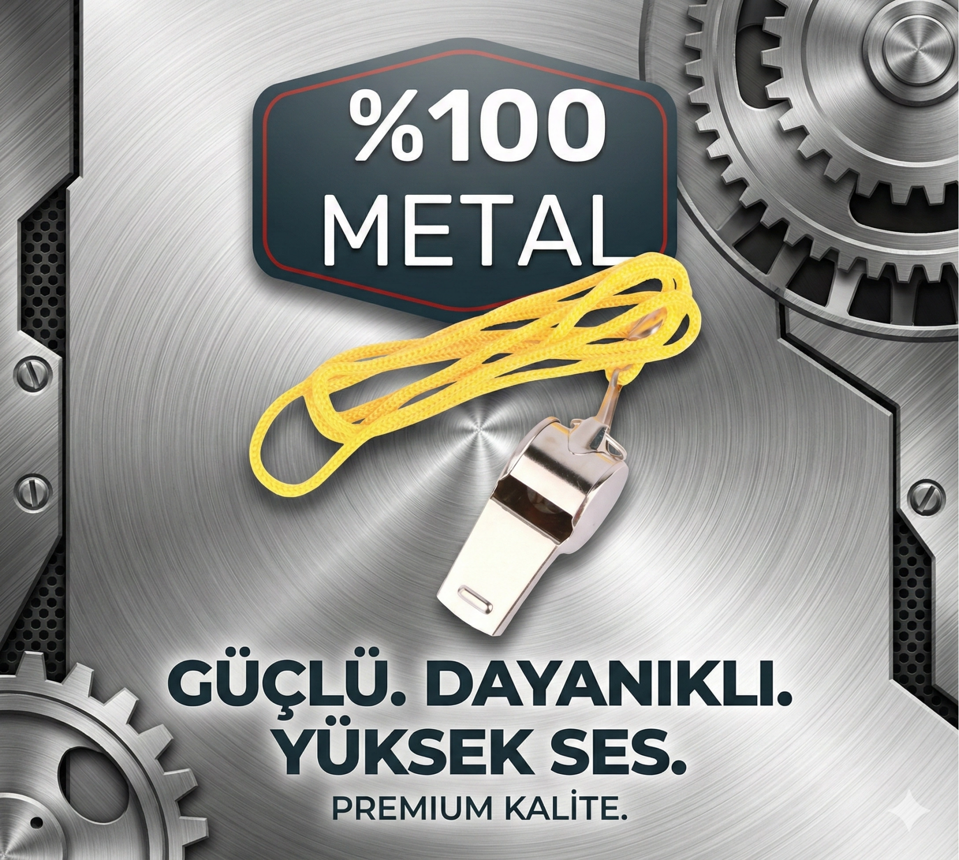 Metal Ipli Hakem Ve Deprem Düdüğü (24 Lü)