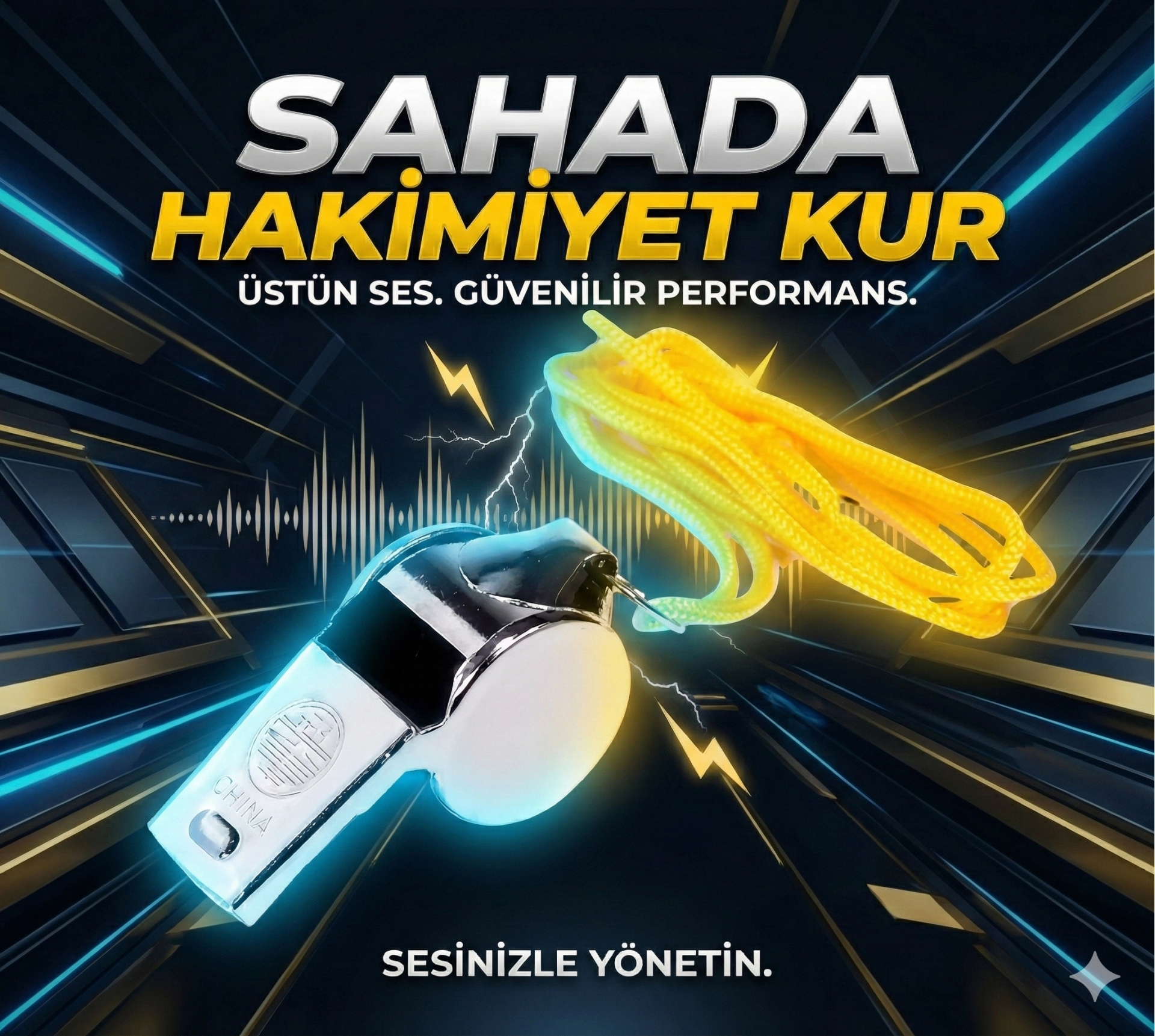 Metal Ipli Hakem Ve Deprem Düdüğü (24 Lü)