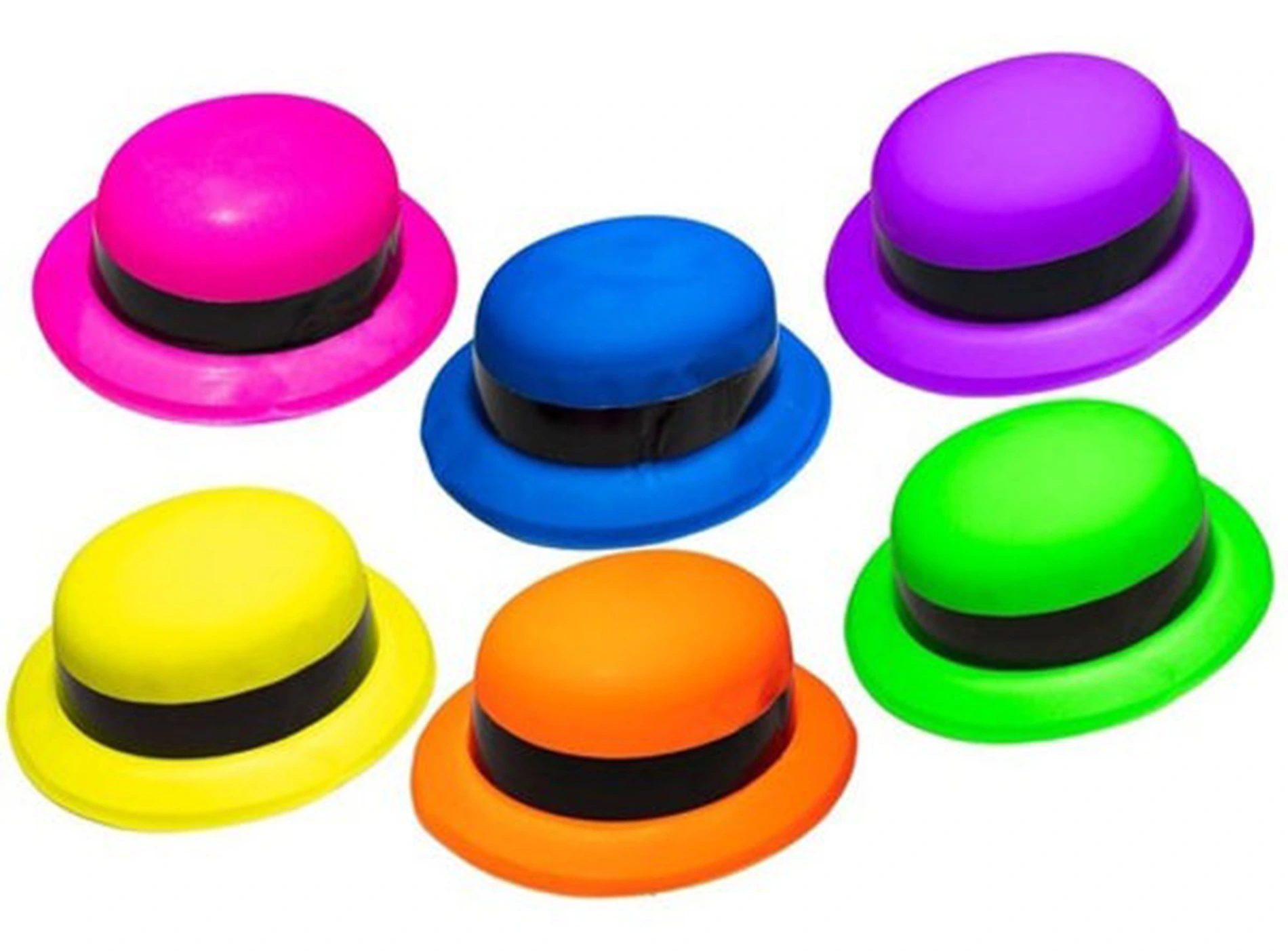Neon Sarı Uv Parti Şapkası Plastik