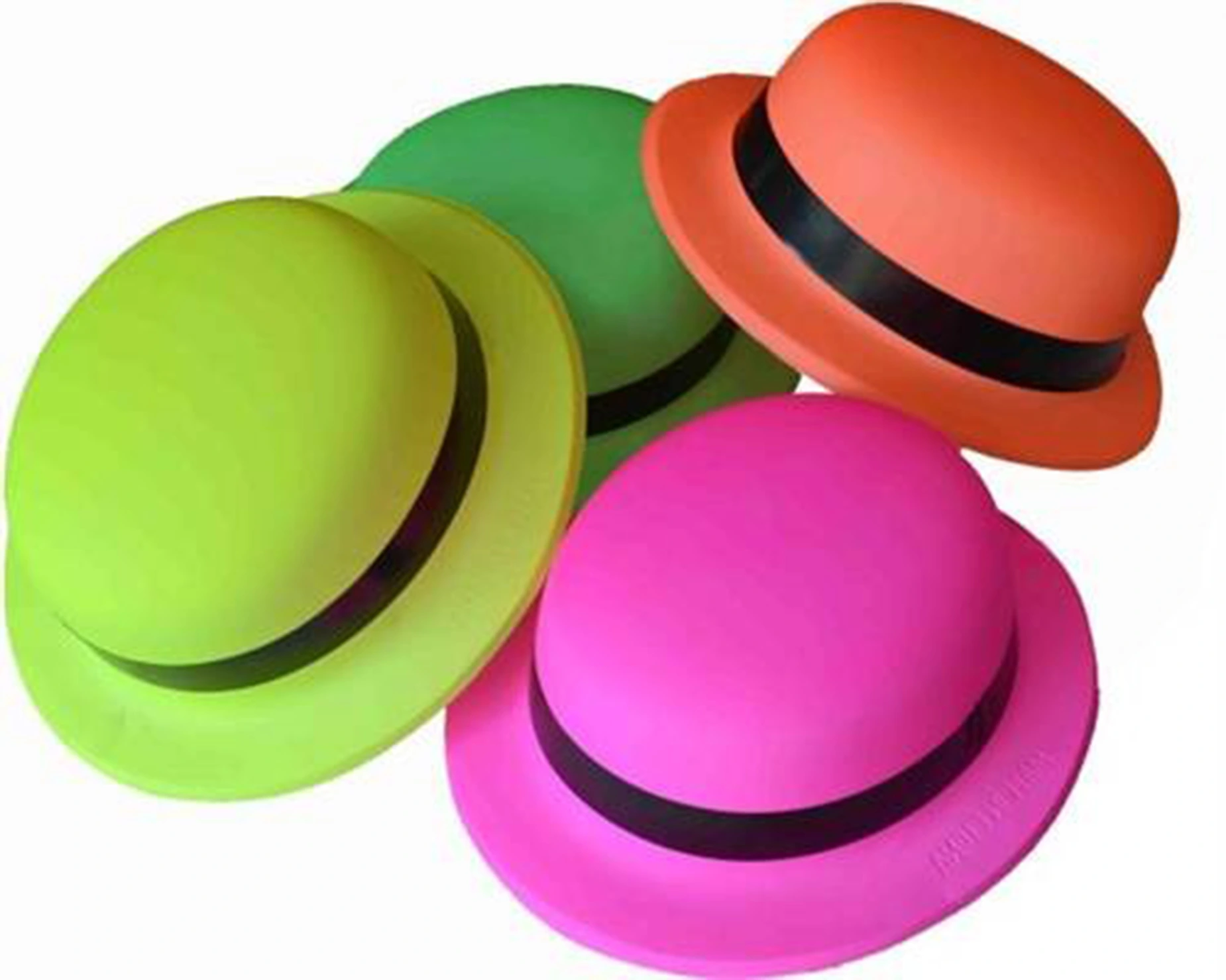 Neon Sarı Uv Parti Şapkası Plastik
