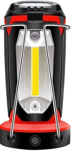 Polizei P-8801 Şarjlı Katlanabilir 3Xcob Led+ 3W Led Çok Fonksiyonlu Kamp Feneri