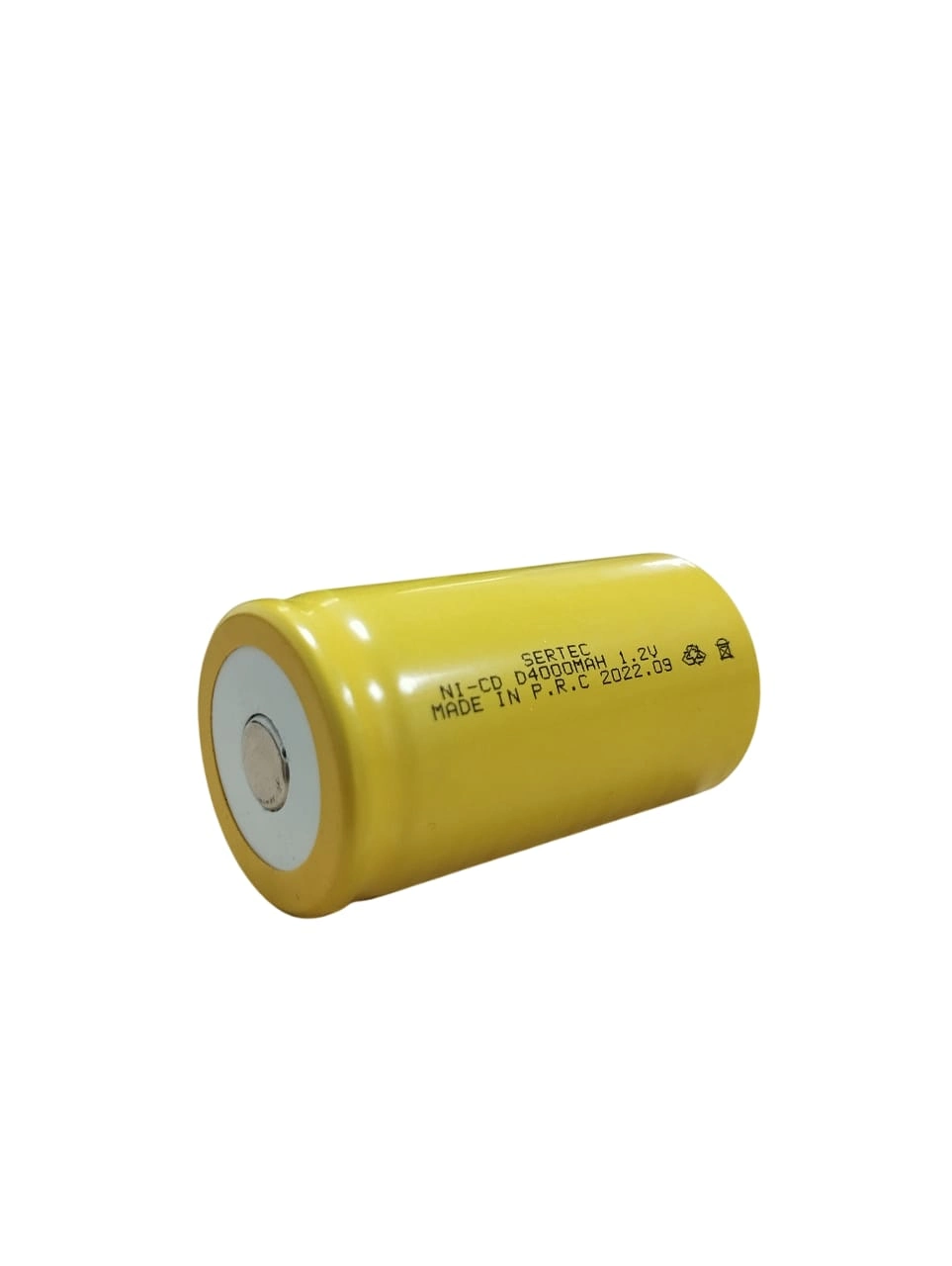 Sertec - 1.2V 4000 Mah - D Büyük Boy - Ni-Cd Şarjlı Pil - (Başsız / Flat Head)