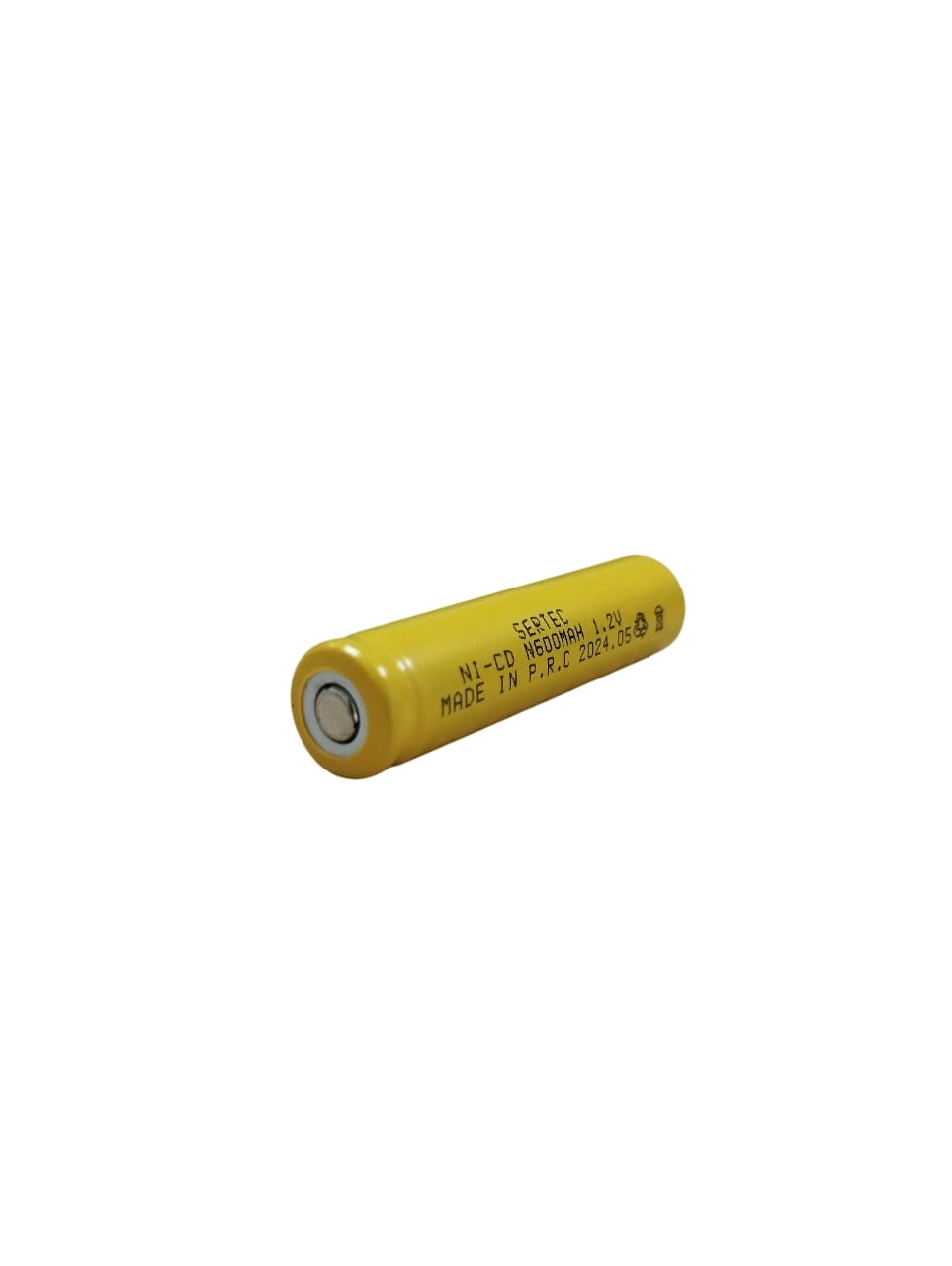 Sertec - 1.2V 600 Mah - N Boy - Ni-Cd Şarjlı Pil - (Başsız / Flat Head)