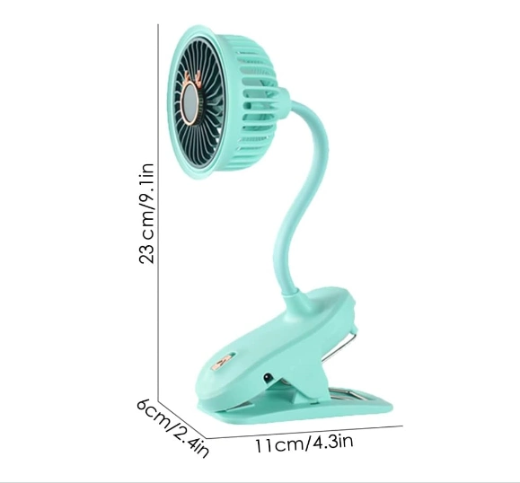 Taşınabilir Mini Klips Bebek Arabası Fanı, Fan Elektrikli Soğutma Hava Sirkülatöründe 360 ...
