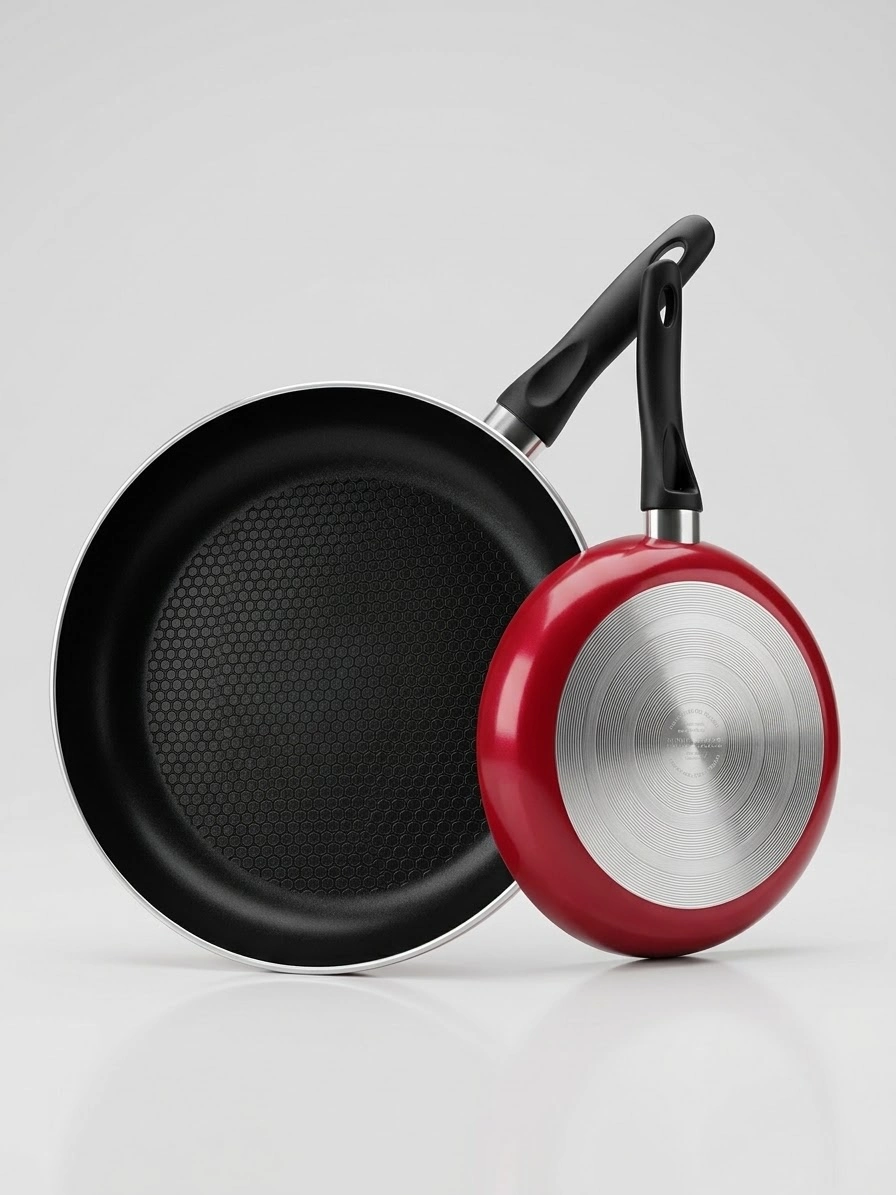 Tava 28 Cm Alüminyum Yapışmaz Tava Non Stick Kırmızı Tava Günlük Mutfak Kullanımı İçin İdeal