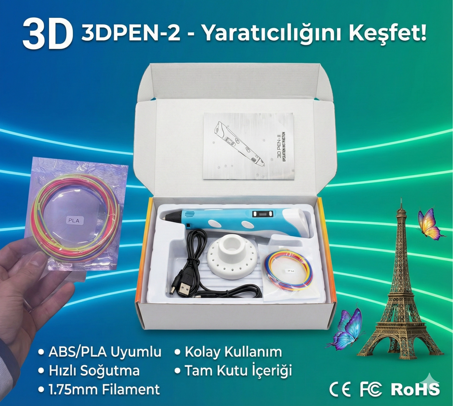 Üç Boyutlu Yazıcı 3D Kalem Pen Printer