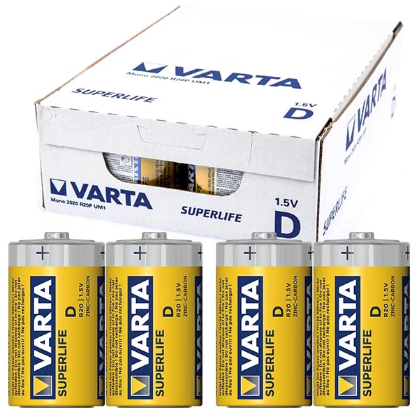 Varta Superlife Çinko Büyük D Boy Pil 24 Lü Paket