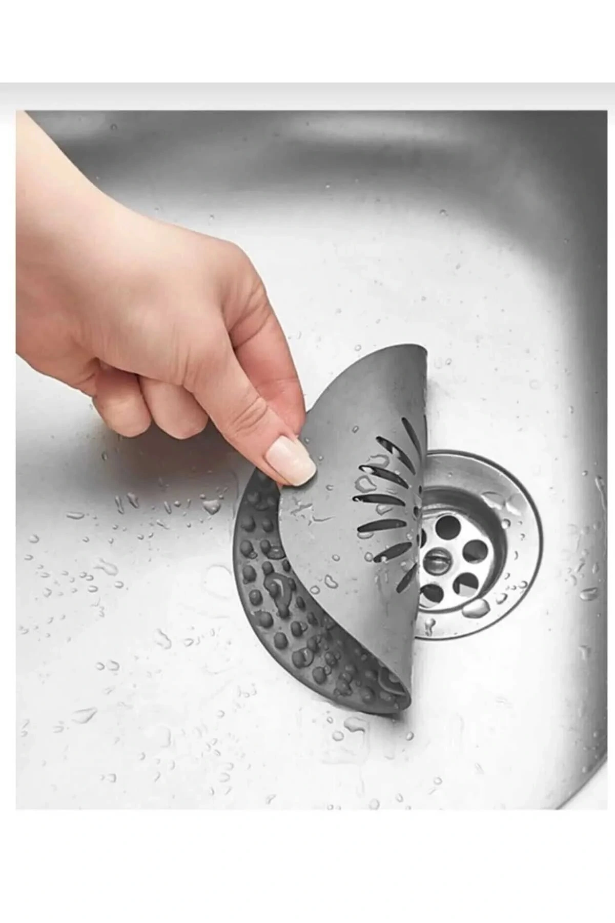 Yuvarlak Süzgeçli Silikon Mutfak Lavabo Ve Küvet Süzgeci Gider Süzgeci