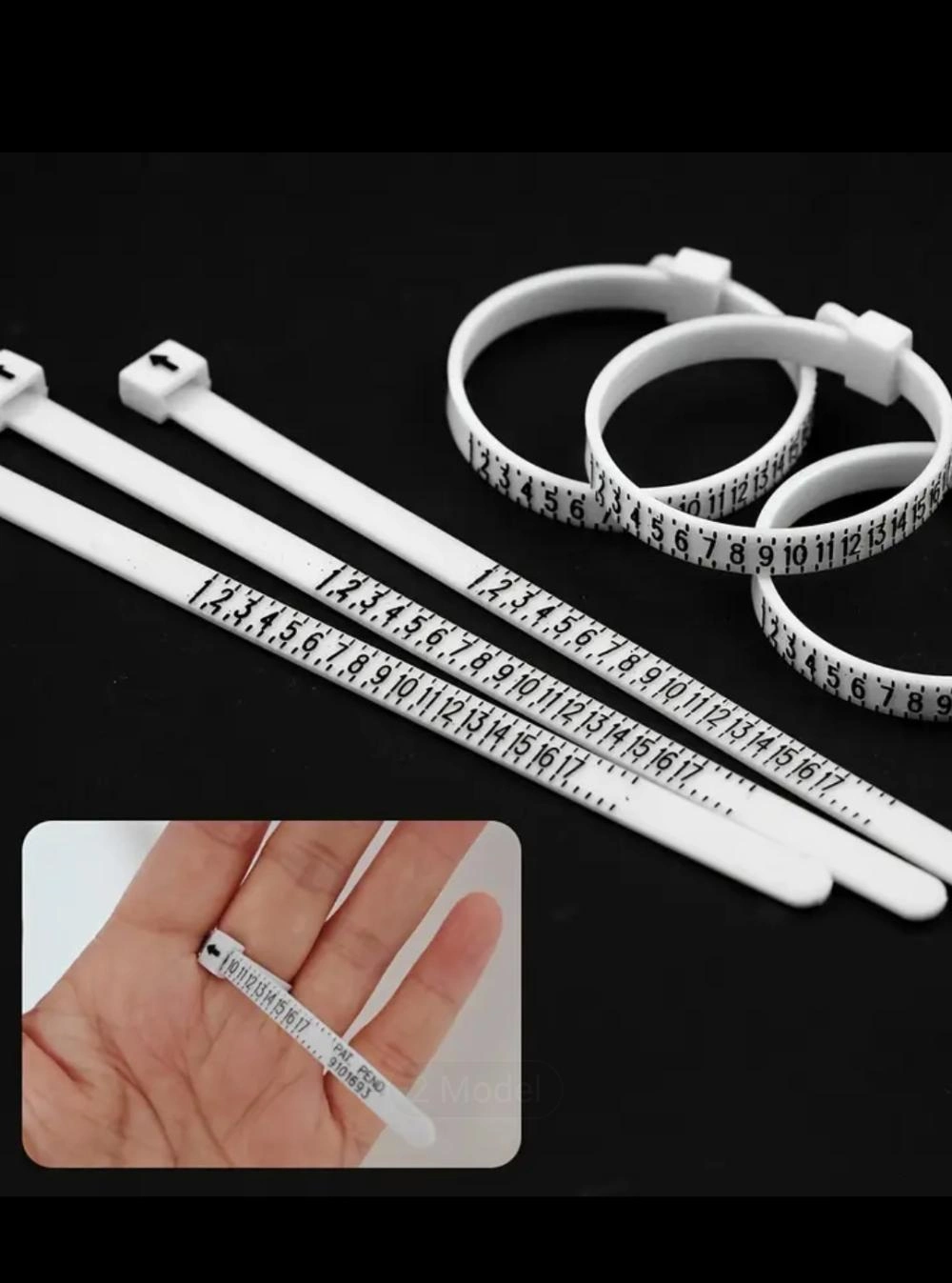 Yüzük Ölçüsü Alma Aleti Parmak Yüzük Ölçer Aparatı Ring Sizer Yüzük Ölçme Ölçü Seti - 2 Adet