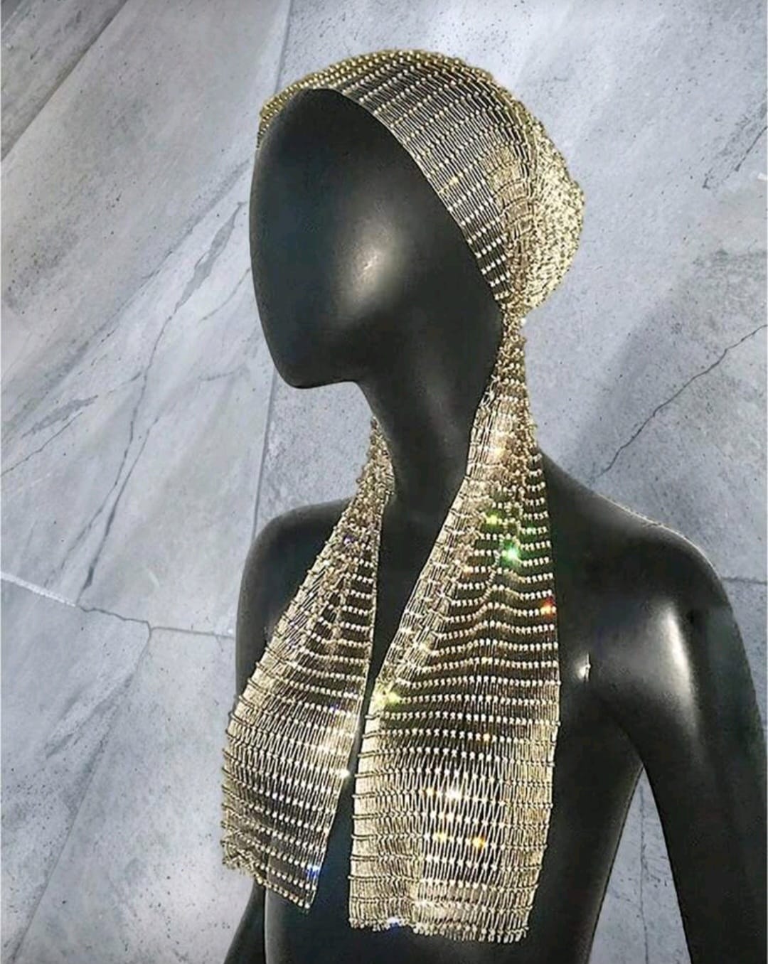 PinkStore Taşlı Kafa Aksesuarı Kri̇stal Bandana