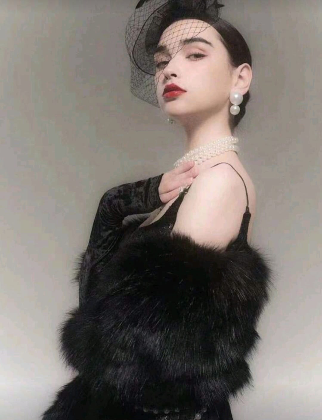 PinkStore Kürk Ori̇ji̇nal Si̇yah Seksi̇ Omuzluk Şık Kürk