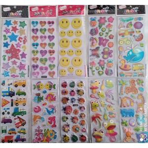 Ticon 3D Sticker 10 Lu Karışık Set