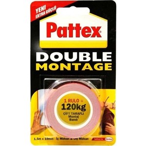 Pattex Henkel Pattex Henkel Pattex Double Montage 120 kg Montaj Bant 19 mm 1 5