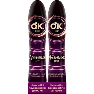 Okey Nirvana Hot Jel 2'li Set – Isıtıcı Etkili Uzun Süre Kayganlık ve Konfor Sunan Kayganlaştırıcı