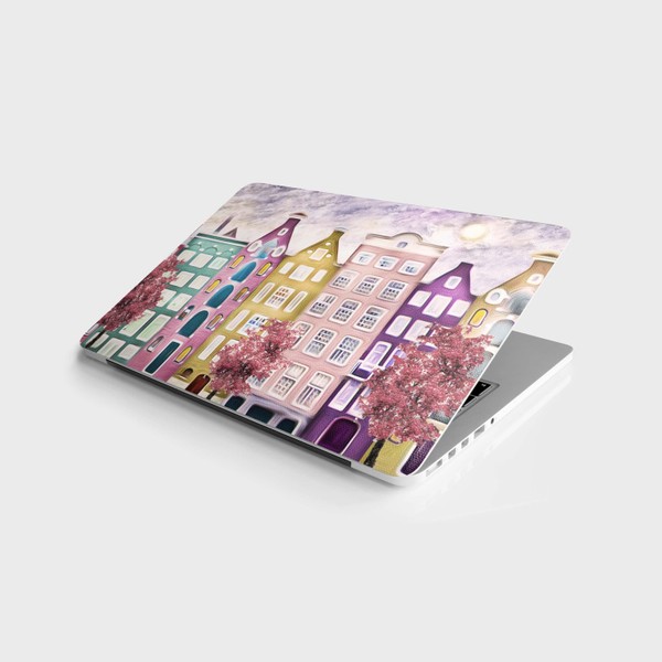Sticker Art Laptop Sticker Bilgisayar Notebook Pc Kaplama Etiketi Amsterdam Yağlıboya Renkli