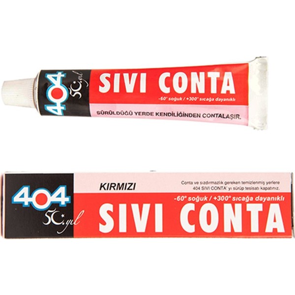 404 Sıvı Conta Kırmızı 45 gr Yüksek Isıya Dayanıklı Tek Bileşenli